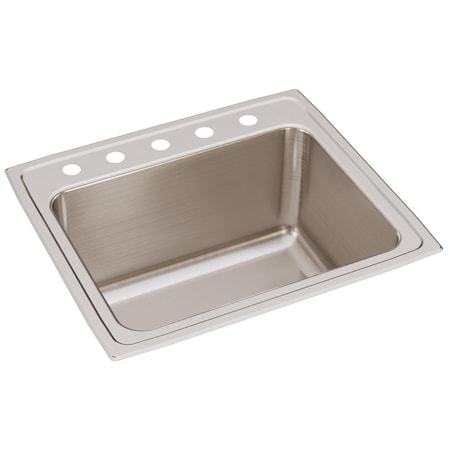 Elkay Lustertone Ss 25 X 22 X 12.1 Single Bowl Drop-In Sink With Quick-Clip DLRQ2522125